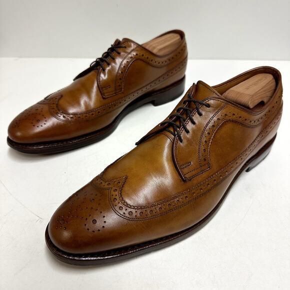 EXCELLENT Allen Edmonds x Ralph Lauren Brown Calf Longwing UNWORN HEELS USA 11.5 main image 9